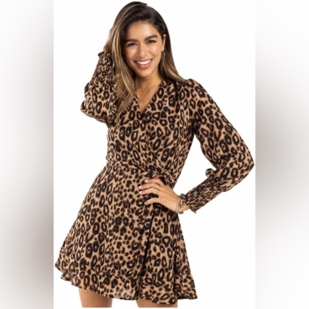NWT Leopard Wrap Dress